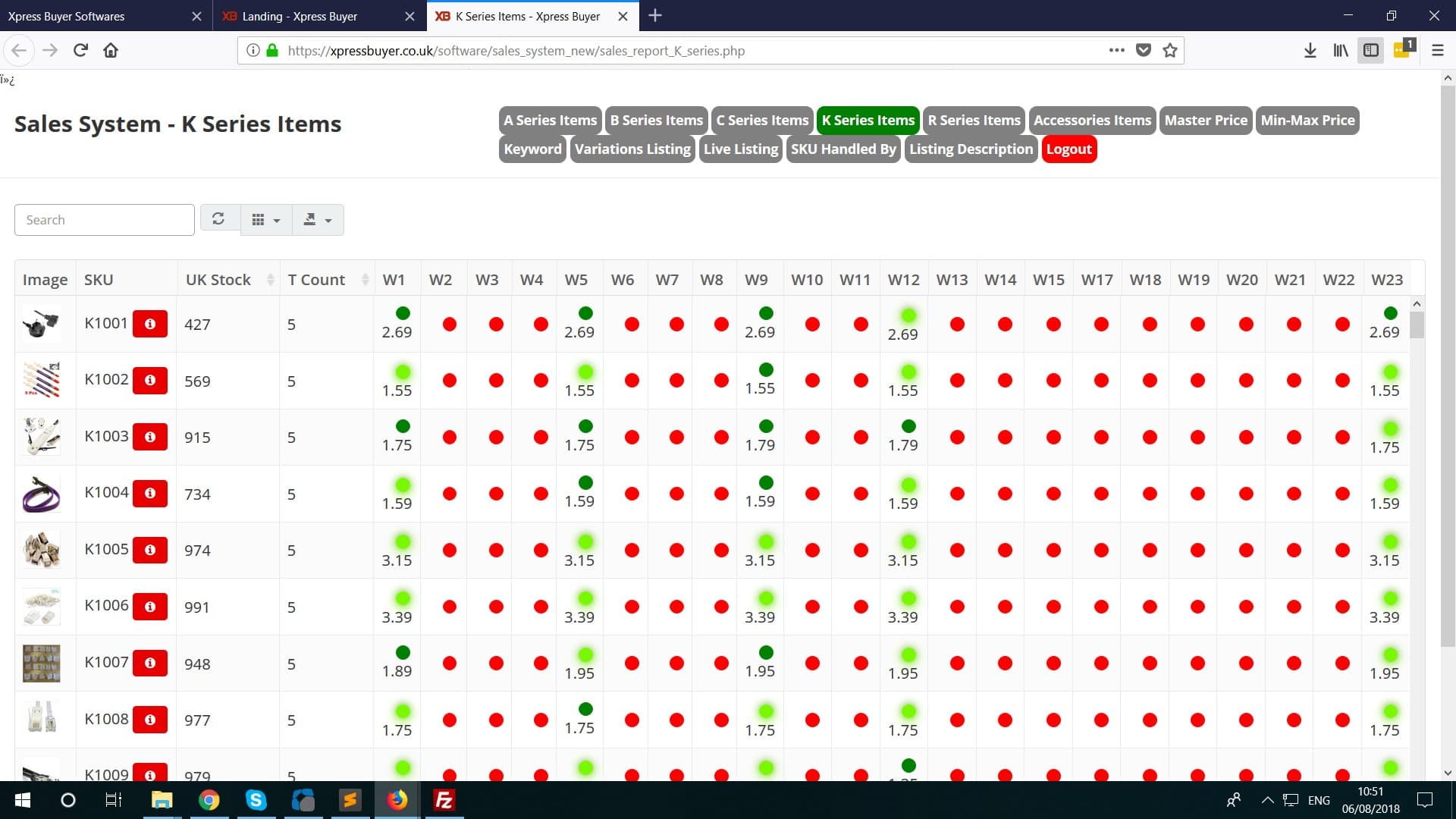 Sales System screenshot
